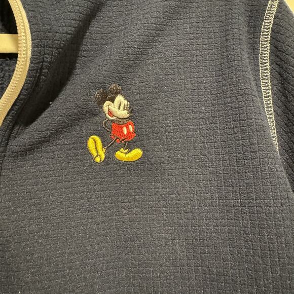 Disney Store Navy Blue Fleece Half Zip Pullover Mickey Mouse Size Small - Picture 2 of 4